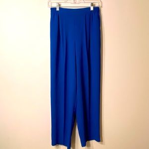 Blue Flowy Dress Pants